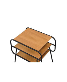 Simplie Fun kaseko End Table, Oak & Black 83870