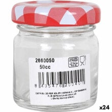 Jar Mediterraneo Transparent 50 ml Glass (24 Units)