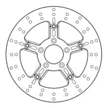 MOTO-MASTER Round Harley Davidson 112293 Brake Disc