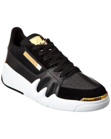 Купить мужская спортивная обувь Giuseppe Zanotti: Giuseppe Zanotti Talon Leather & Mesh Sneaker Men's Black 48