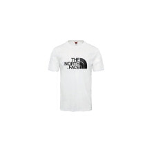 Мужские спортивные футболки Мужская футболка спортивная белая с надписями на груди The North Face M SS Easy Tee