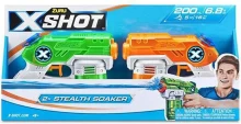 ZURU Pack 2 Water Guns X-Shot Warfare Double Small Stealth 16x13x3 cm
