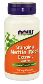 Витамины и БАДы для мужчин NOW Stinging Nettle Root Extract  Экстракт корня крапивы для поддержки здоровья простаты  250 мг 90 веганских капсулы