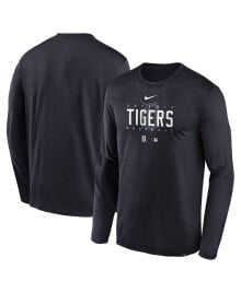 Nike men's Navy Detroit Tigers Authentic Collection Team Logo Legend Performance Long Sleeve T-shirt