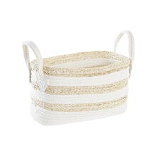 Basket DKD Home Decor 33 x 16 x 19 cm Natural Fibre