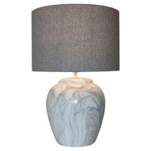 HOME DECOR Ceramic Canvas 38x38x58 cm Table Lamp