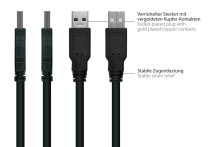 UK20P-AEA-003S - 0.3 m - USB A - USB A - USB 2.0 - 480 Mbit/s - Black