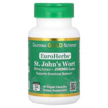 EuroHerbs, St. John's Wort, Euromed Quality, 300 mg, 60 Veggie Capsules