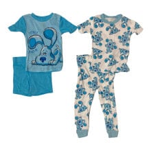 Купить детские пижамы для мальчиков Nickelodeon: Nickelodeon Blues Clues Short Sleeve 4 Piece Cotton Pajama Set