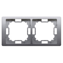 Розетки, выключатели и рамки Contact-Simon Ramka 2-pin Basic Neos metallized stainless steel (BMRC2 / 21)