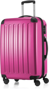 Мужские пластиковые чемоданы Мужской чемодан пластиковый синий HAUPTSTADTKOFFER Suitcase Alex, 55 cm, 45 Liters, black