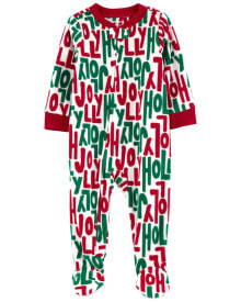 Baby 1-Piece Holly Jolly Fleece Footie Pajamas