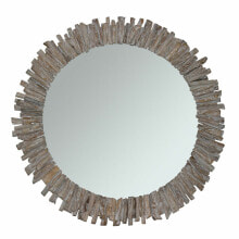 Настенное зеркало DKD Home Decor Ель Стеклянный 60 x 4 x 60 cm Белый Alpino стволы