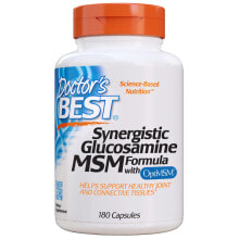 Глюкозамин, Хондроитин, МСМ doctor&#039;s Best Synergistic Glucosamine/MSM Formula Комплекс с глюкозамином и МСМ 180 капсул