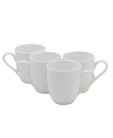 Fitz and Floyd everyday Whiteware Mug 4 Piece Set