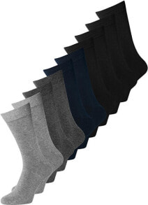 10 PACK - men´s socks JACJENS 12125756 Dark Grey Melange