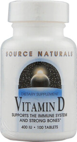 Витамин D source Naturals Vitamin D-3 Витамин D3 - 400 МЕ - 100 таблеток