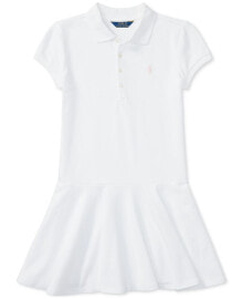 Polo Ralph Lauren big Girls Cotton Mesh Short Sleeve Polo Dress