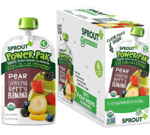 Детское пюре Детское пюре Sprout Organic Baby Food 12 месяцев и старше, 6 шт, фрукты