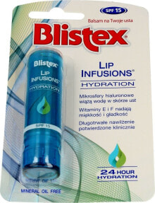 Средства для ухода за кожей губ Blistex Lip Infusions  Hydration SPF 15  Увлажняющий  лосьон  с витаминами  Е и F 3,7 г