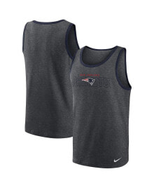 Nike men's Heathered Charcoal New England Patriots Tri-Blend Tank Top