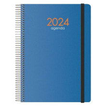 Diary SYNCRO DOHE 2024 Blue Quarto 15 x 21 cm Annual