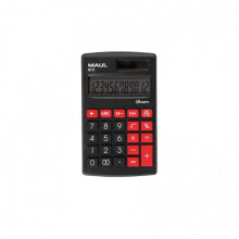 MAUL M 12 - Pocket - Display - 12 digits - 1 lines - Battery/Solar - Black - Red