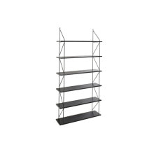 Shelves DKD Home Decor Black Wood Metal 60 x 16 x 123 cm