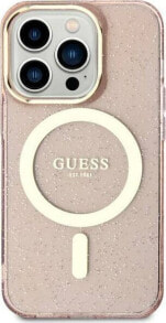 Guess Etui Guess GUHMN61HCMCGP Apple iPhone 11/XR różowy/pink hardcase Glitter Gold MagSafe