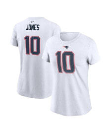 Nike women's Mac Jones White New England Patriots Player Name Number T-shirt