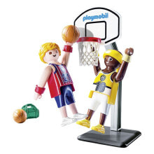 PLAYMOBIL One-On-One Basketball Construction Game