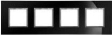 Умные розетки, выключатели и рамки kOS Quadruple glass frame Dante black (4509184)