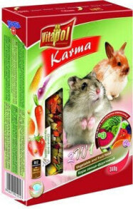 Наполнители и сено для грызунов vitapol Karma uzupełniająca warzywno-owocowa dla chomika i królika 340g
