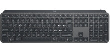 Клавиатуры Logitech MX Keys клавиатура РЧ беспроводной + Bluetooth QWERTY Итальянский Черный 920-009409
