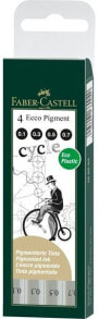 Купить письменные ручки Faber-Castell: Ручка роллер Faber-Castell CIENKOPISY ECCO PIGMENT (0,1 : 0,3 : 0,5 : 0,7MM )(166004 FC)