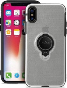 Puro Puro Magnet Ring Cover do iPhone XS/X przezroczysty