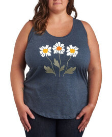 Retro Daisies Plus Size Graphic Tank купить онлайн