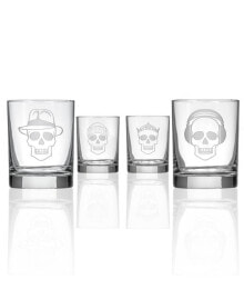 Rolf Glass numbskulls Double Old Fashioned 14Oz - Set Of 4 Glasses