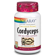 Специальное питание для спортсменов Solaray Cordyceps Кордицепс 500 мг 60 растительных капсул
