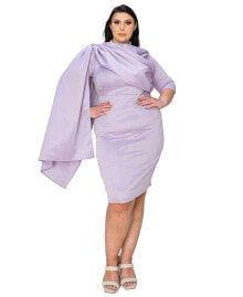 L I V D plus Size Dahlia Sash Cape Dress