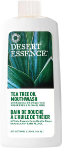 Ополаскиватели и средства для ухода за полостью рта desert Essence Tea Tree Oil Mouthwash Spearmint освежающий ополаскиватель для полости рта с маслом чайного дерева и мятой 236 мл
