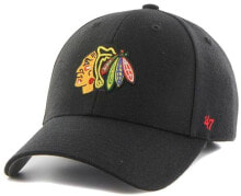 Мужские бейсболки мужская бейсболка черная хоккейная с логотипом '47 Brand Relaxed Fit Cap - NHL Chicago Blackhawks Black