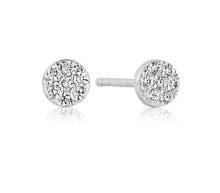 Ювелирные серьги tiny silver stud earrings with cubic zirconia Cecina SJ-E2773-CZ