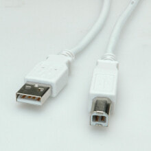 Компьютерные разъемы и переходники value USB 2.0 Cable, 0.8m USB кабель 0,8 m USB A USB B Белый 11.99.8809