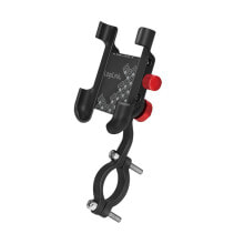 AA0148, Mobile phone/Smartphone, Passive holder, Bicycle, Motorcycle, Scooter, Shopping trolley, Black, Red