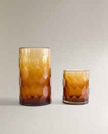 Honeycomb glass tumbler