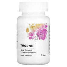 Витамины и БАДы для женщин thorne, Basic Prenatal, 90 капсул