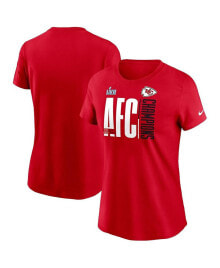 Women's Red Kansas City Chiefs 2022 AFC Champions Iconic T-shirt