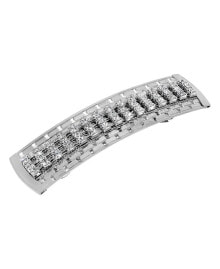 Women's Silver-Tone Large Crystal Hair Barrette