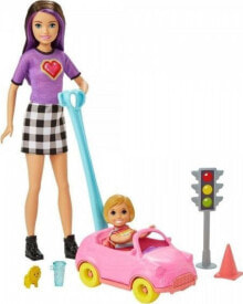 Куклы модельные Кукла Mattel Barbie с игрушечным автомобилем и аксессуарами